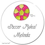 Sugar Cookie Gift Stickers - Preppy Soccer